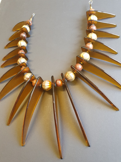 Amber Tusk Wall Necklace