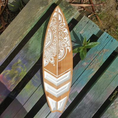 Mandala Surfboard (white)