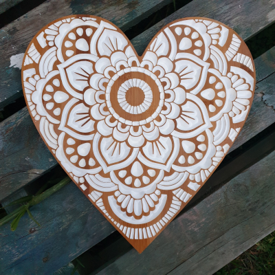 Mandala Heart (White)