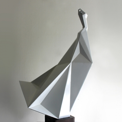 White Facet Dress