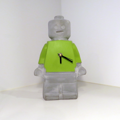 Concrete Man Freestanding Clock