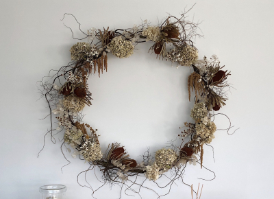 Large Dried Floral Wreath
