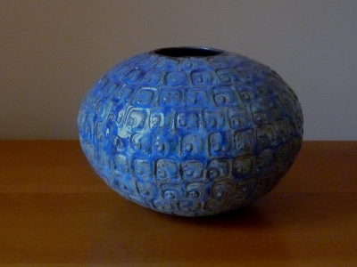 Blue Orb Vase