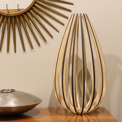 Black Edge Bamboo Luna Table Lamp