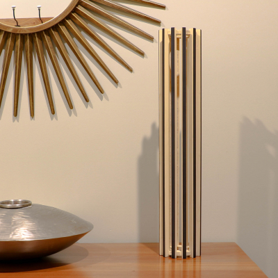 Black Edge Bamboo Ponga Table Lamp