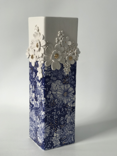 Tall Square Vase