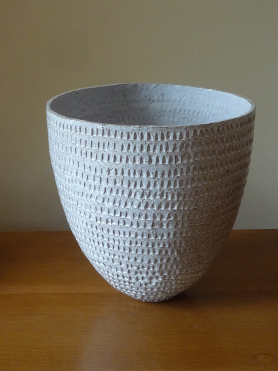 White Patterned Vessel 2