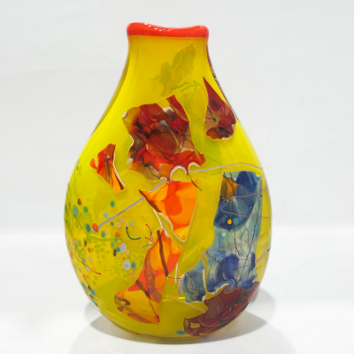 Oval Shard Vase - Brilliant Yellow